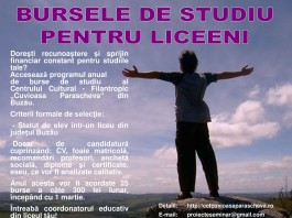 Centrul Cultural-Filantropic «Cuvioasa Parascheva» din Buzău oferă burse de studiu liceenilor merituoşi